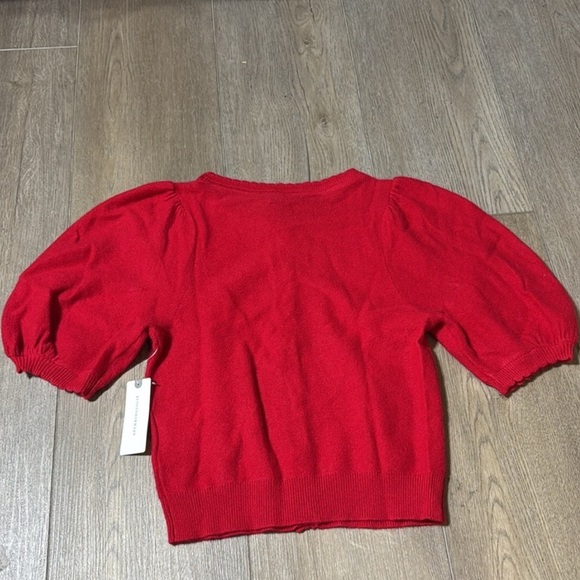 NWT! Anthropologie Maeve Puff-Sleeve Cashmere Cardigan Sweater - Size XXS 🍟 - Picture 9 of 10
